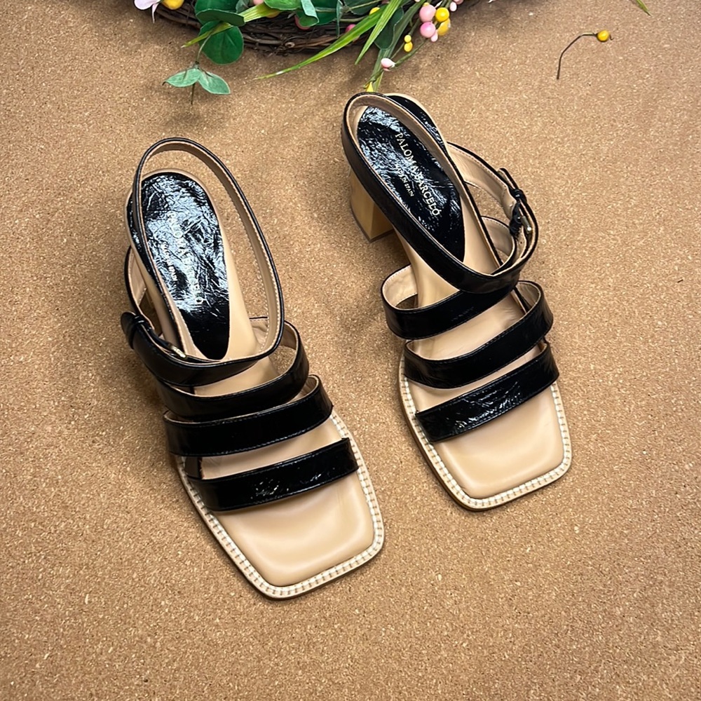PALOMA BARCELÓ PILAYA LORY STRAPPY SANDALS BLACK SIZE 6